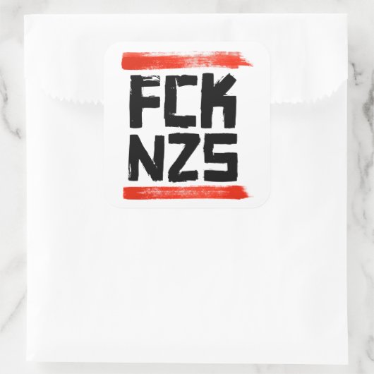FCK NZS VIERKANTE STICKER (Tas)
