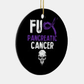 FCK Pancreaskanker Samen Kanker bestrijden PUR Keramisch Ornament (Rechts)