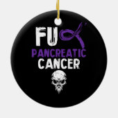 FCK Pancreaskanker Samen Kanker bestrijden PUR Keramisch Ornament (Achterkant)