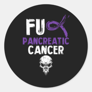 FCK Pancreaskanker Samen Kanker bestrijden PUR Ronde Sticker