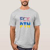 FCK PTN Puck Futin, I stand with Ukraine flag T-shirt (Voorkant)
