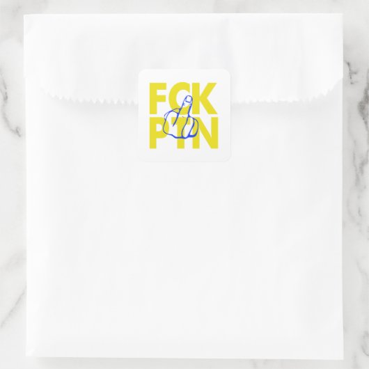 FCK PTN - Ukraine  Vierkante Sticker (Tas)