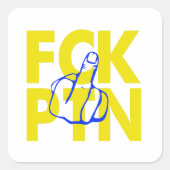 FCK PTN - Ukraine  Vierkante Sticker (Voorkant)