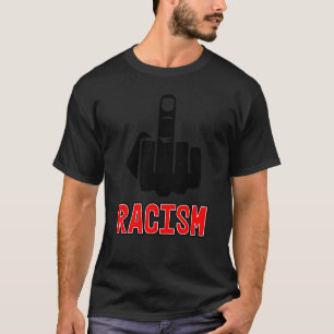 FCK Racisme Middelvinger Zwart Rood T-shirt