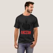 FCK Racisme Middelvinger Zwart Rood T-shirt (Voorkant volledig)