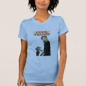 Fck trump baby blue t-shirt (Voorkant)