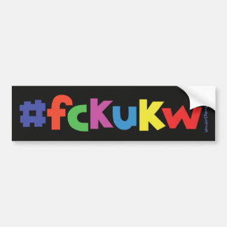 #fckukw bummer sticker