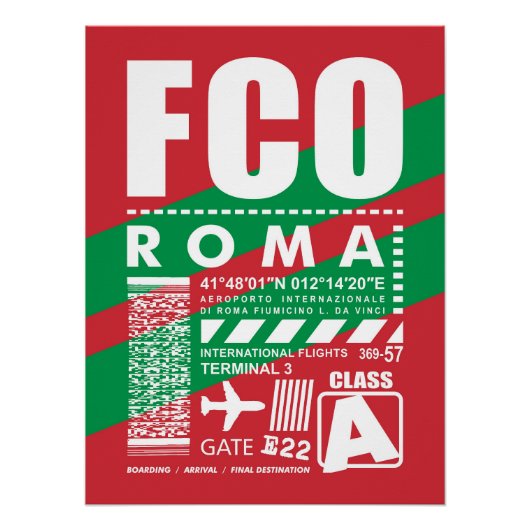 FCO Rome Airport, Perfect Poster (Voorkant)