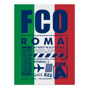 FCO Rome Airport, Perfect Poster