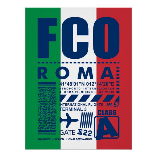 FCO Rome Airport, Perfect Poster (Voorkant)
