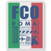 FCO Rome Airport, Sticker (Voorkant)