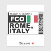 FCO Rome Instapkaart - Italië Reizen Sticker (Vel)