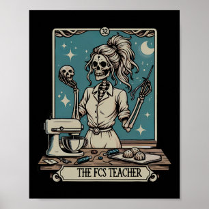 FCS leraar skelet Halloween familie en consument Poster