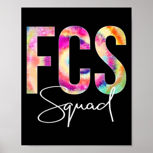 Fcs Squad Tie Dye Back To School Women Appreciatio Poster (Voorkant)