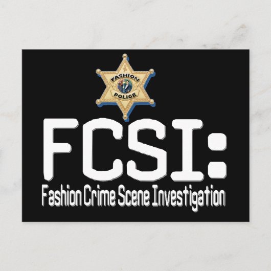 FCSI: Onderzoek naar de scène van de mode Crime Briefkaart (Voorkant)