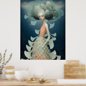 *~* FD2 12 Watergodin Fantasy Zee Zeemeermin Poster (Keuken)