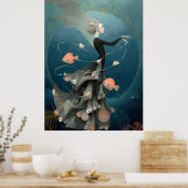 *~* FD2 15 Watergodin Fantasy Zee Meermin Poster (Keuken)
