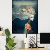 *~* FD2 23 Watergodin Fantasy Zee Meermin Poster (Thuiskantoor)