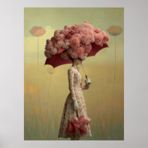 *~* FD2 26 Surrealistische Retro Bloemen Paraplu K