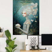 *~* FD2 2 Watergodin Fantasy Zee Meermin Poster (Thuiskantoor)