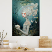 *~* FD2 2 Watergodin Fantasy Zee Meermin Poster (Keuken)