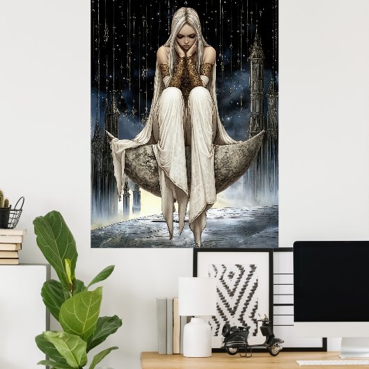 FD2 32 Enchanted Crescent Moon Goddess Poster (Thuiskantoor)