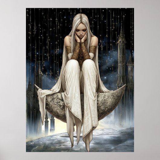 FD2 32 Enchanted Crescent Moon Goddess Poster (Voorkant)