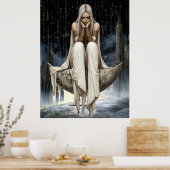FD2 32 Enchanted Crescent Moon Goddess Poster (Keuken)