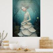 *~* FD2 3 Watergodin Fantasy Zee Zeemeermin Poster (Keuken)
