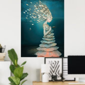 *~* FD2 5 Watergodin Fantasy Zee Meermin Poster (Thuiskantoor)