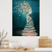 *~* FD2 5 Watergodin Fantasy Zee Meermin Poster (Keuken)