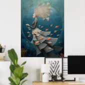 *~* FD2 7  Water Goddess Fantasy Sea Mermaid  Poster (Thuiskantoor)