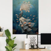 *~* FD2 7 Watergodin Fantasy Zee Meermin Poster (Thuiskantoor)