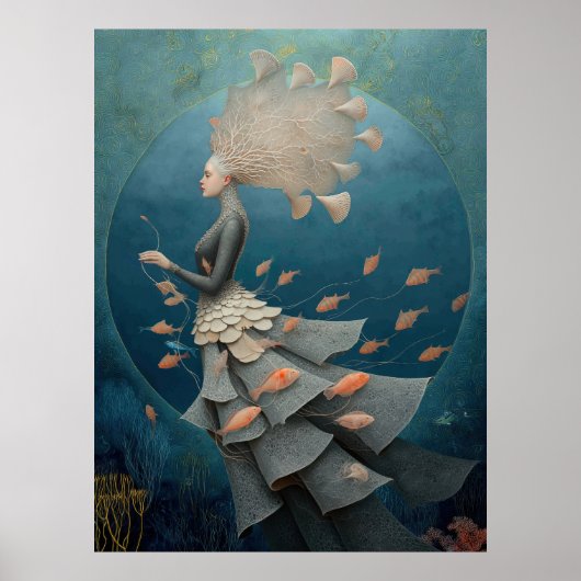 *~* FD2 7 Watergodin Fantasy Zee Meermin Poster (Voorkant)