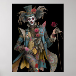 FD2 8 Circus Clown Art Vintage Retro Carnaval Poster