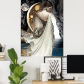 FD2 Betoverde Halve Maan Godin 14 Poster (Thuiskantoor)