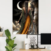 FD2 Betoverde Halve Maan Godin 20 Poster (Thuiskantoor)