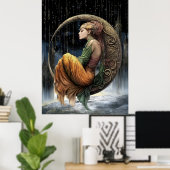 FD2 Betoverde Halve Maan Godin 31 Poster (Thuiskantoor)
