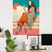 ^~* FD2 Bohemian Boho Cocktail Glam Woman 13 Poster (Thuiskantoor)