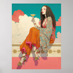 ^~* FD2 Bohemian Boho Cocktail Glam Woman 13 Poster