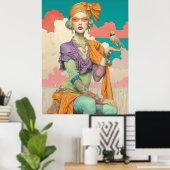 FD2 Bohemian Boho Summer Glam Woman Bird 41 Poster (Thuiskantoor)