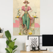 ^~* FD2 Boho Woman Apple Butterfly 39 Poster (Thuiskantoor)