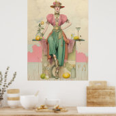 ^~* FD2 Boho Woman Apple Butterfly 39 Poster (Keuken)