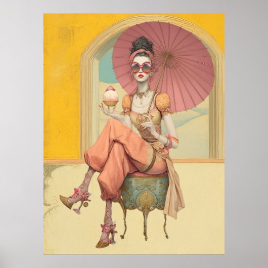 ^~* FD2 Boho Woman Apple Butterfly 45 Poster (Voorkant)