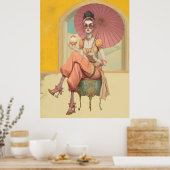 ^~* FD2 Boho Woman Apple Butterfly 45 Poster (Keuken)