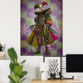 FD2 Circus Clown Art 10  Retro Carnaval kunst Poster (Thuiskantoor)