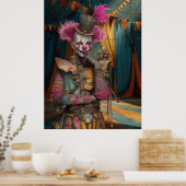 FD2 Circus Clown Art 11  Retro Carnaval kunst Poster (Keuken)