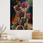FD2 Circus Clown Art 13  Retro Carnaval kunst Poster (Keuken)