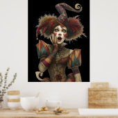 FD2 Circus Clown Art 15 Retro Carnaval Poster (Keuken)