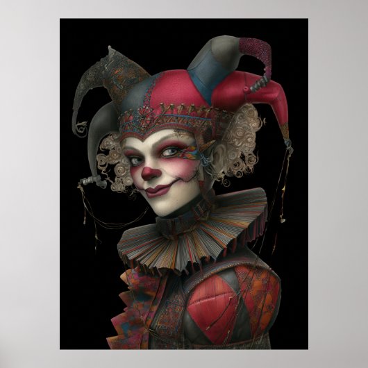 FD2 Circus Clown Art 17 Retro Carnaval Poster (Voorkant)